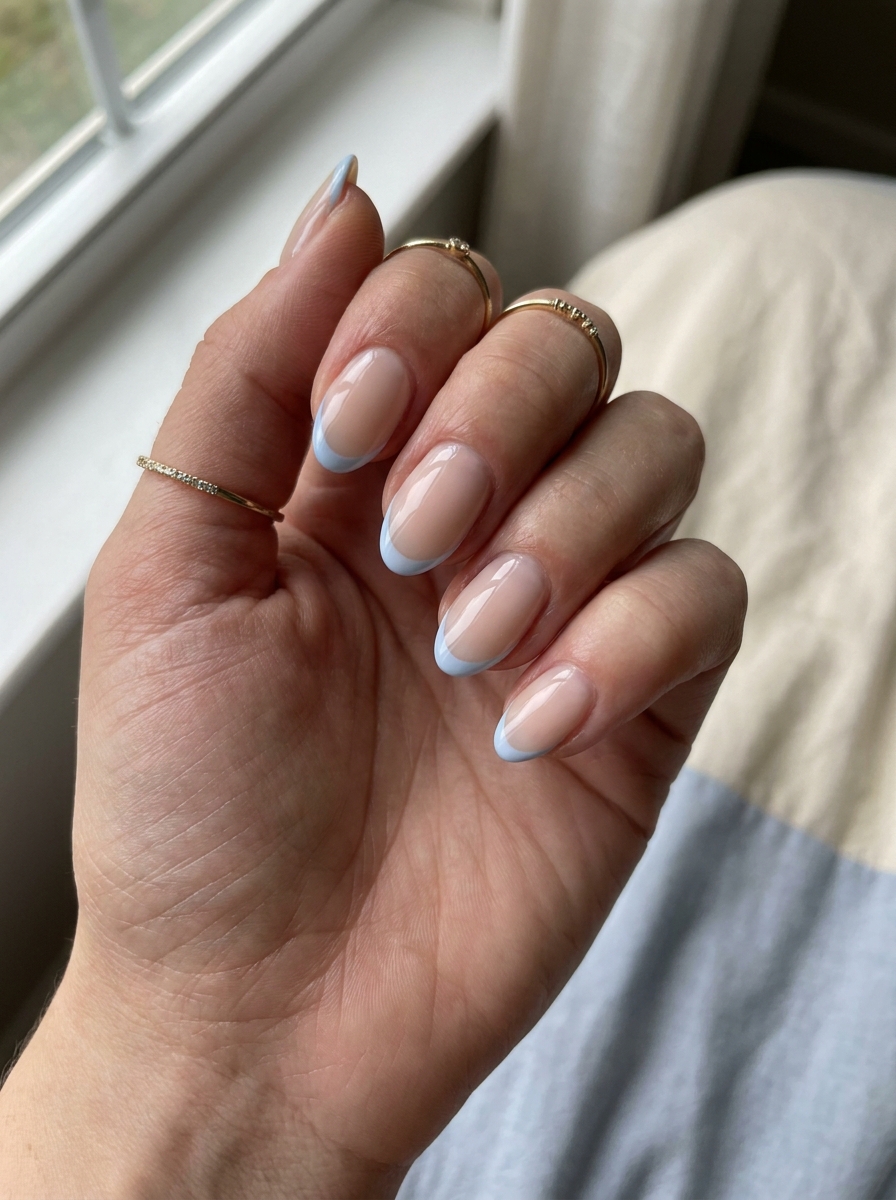 Baby Blue French Nails als Summer Nail Inspo Inspiration 2026